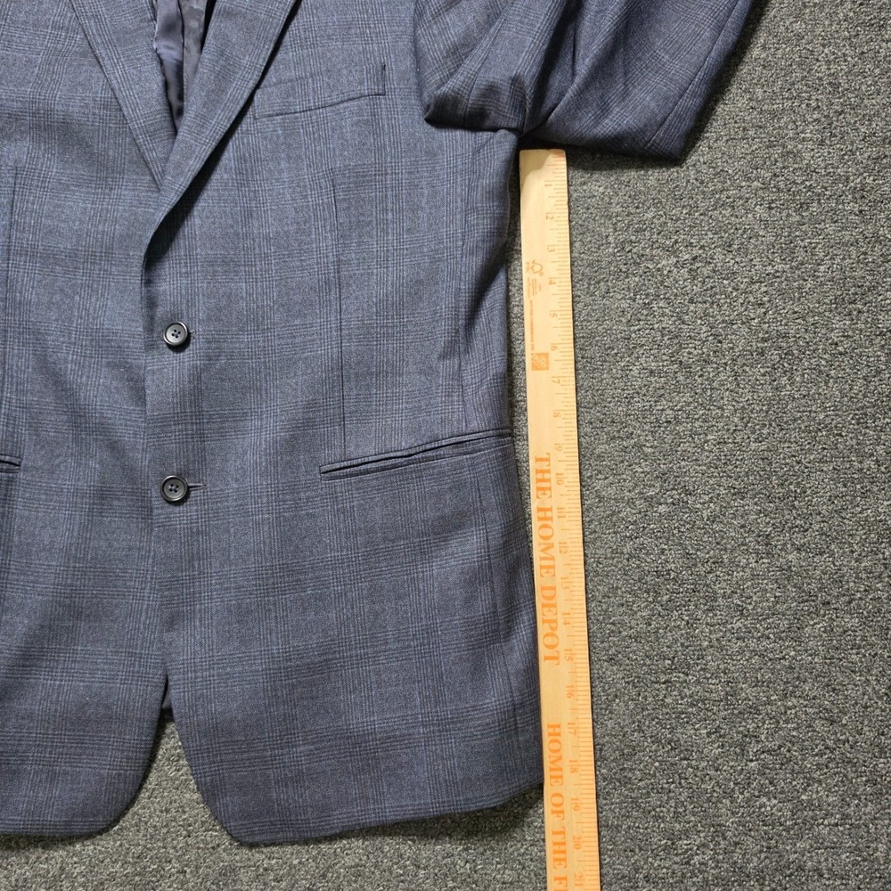 Jos‎ A Bank Blazer Blue Glen Plaid Mens 42R 100% Wool Signature Collection Coat - Picture 3 of 8